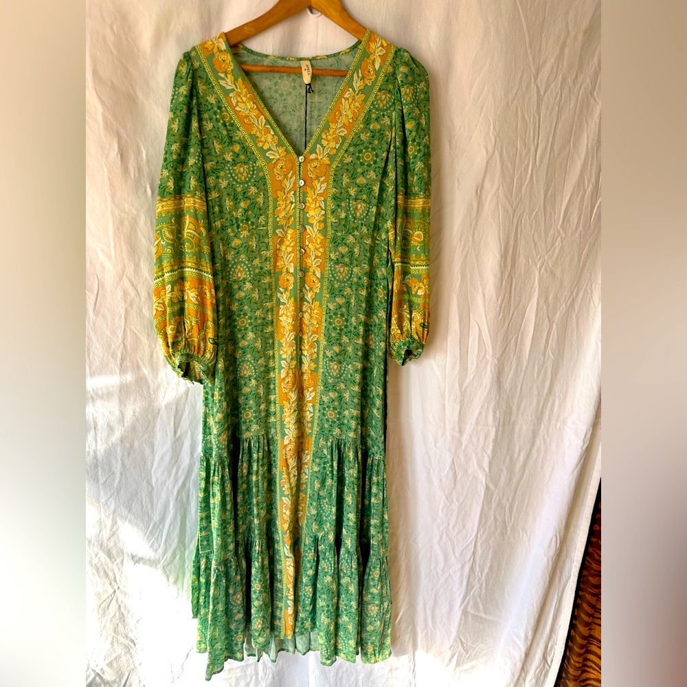 Spell Madame Peacock gown in emerald.   NWT.